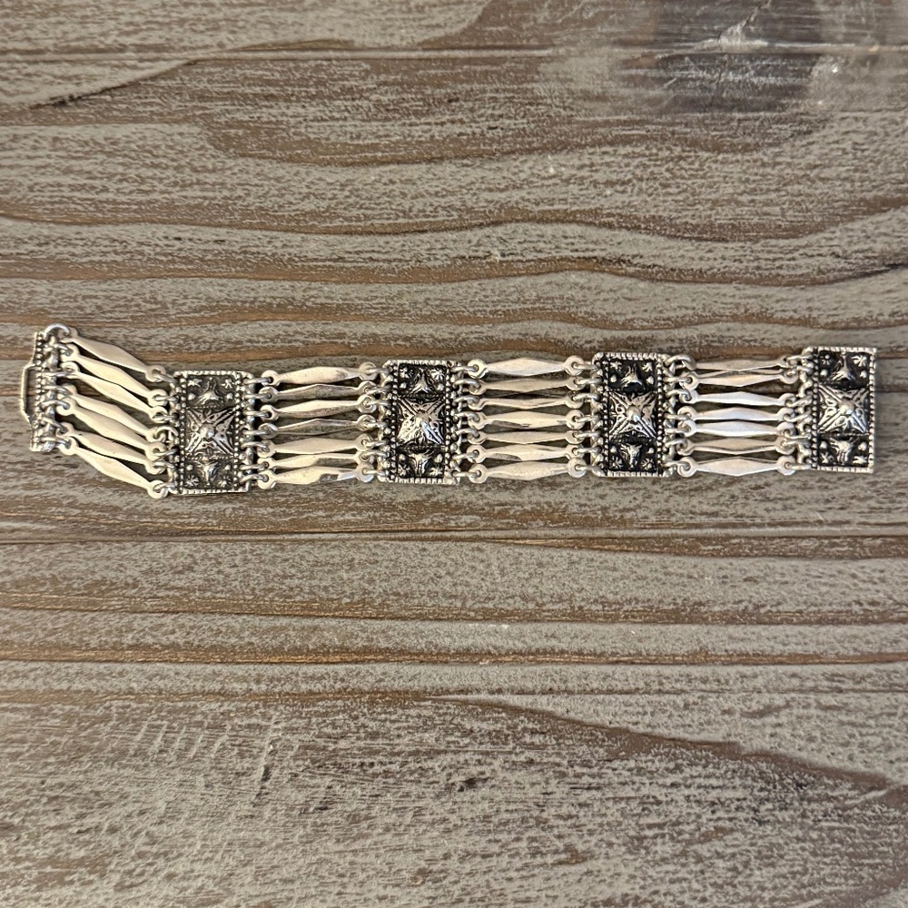 Antique Silver Mexican Goth Bracelet
